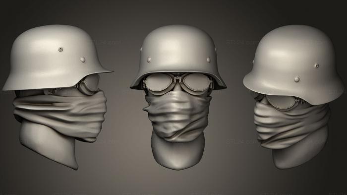 Military figurines (HEADS HELMETS16, STKW_0465) 3D models for cnc